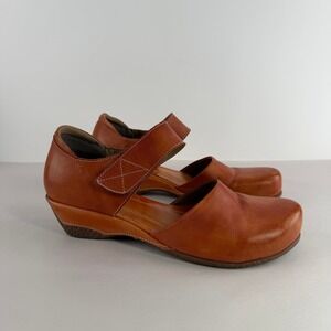 Spring Step LArtiste Glinda-CA Camel Leather Mary Janes Shoe Women's SZ 10.5 -11